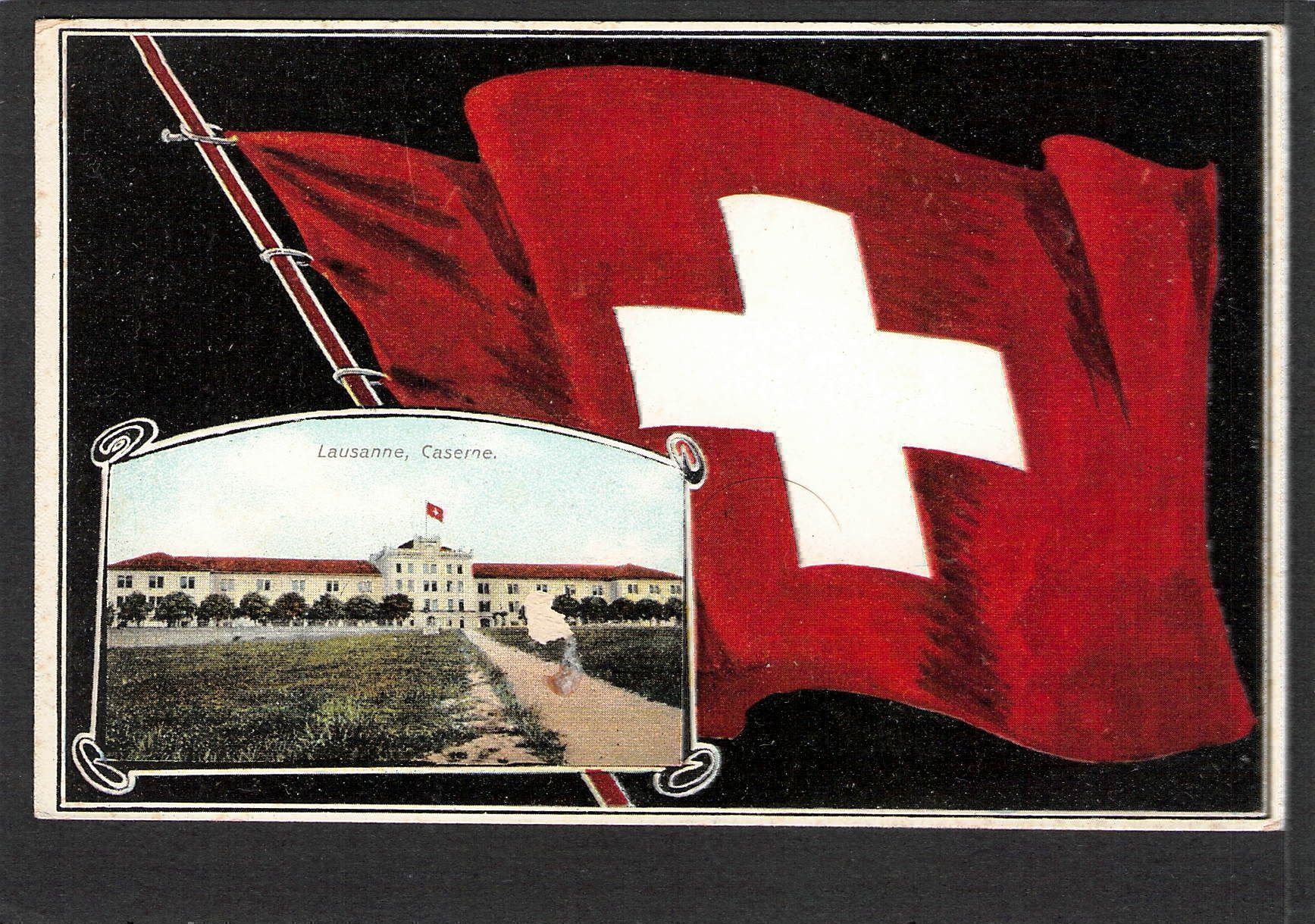 Cartoline postali: AK/ Lausanne Caserne – Usato da Reichenburg venduto da Pipo-67