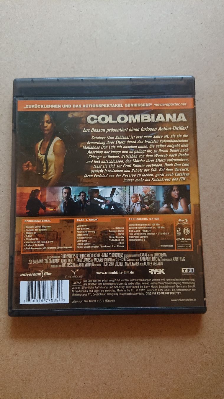 Tous les DVDs: COLOMBIANA Blu-ray – D'occasion à Chur par FreakofRarity 1