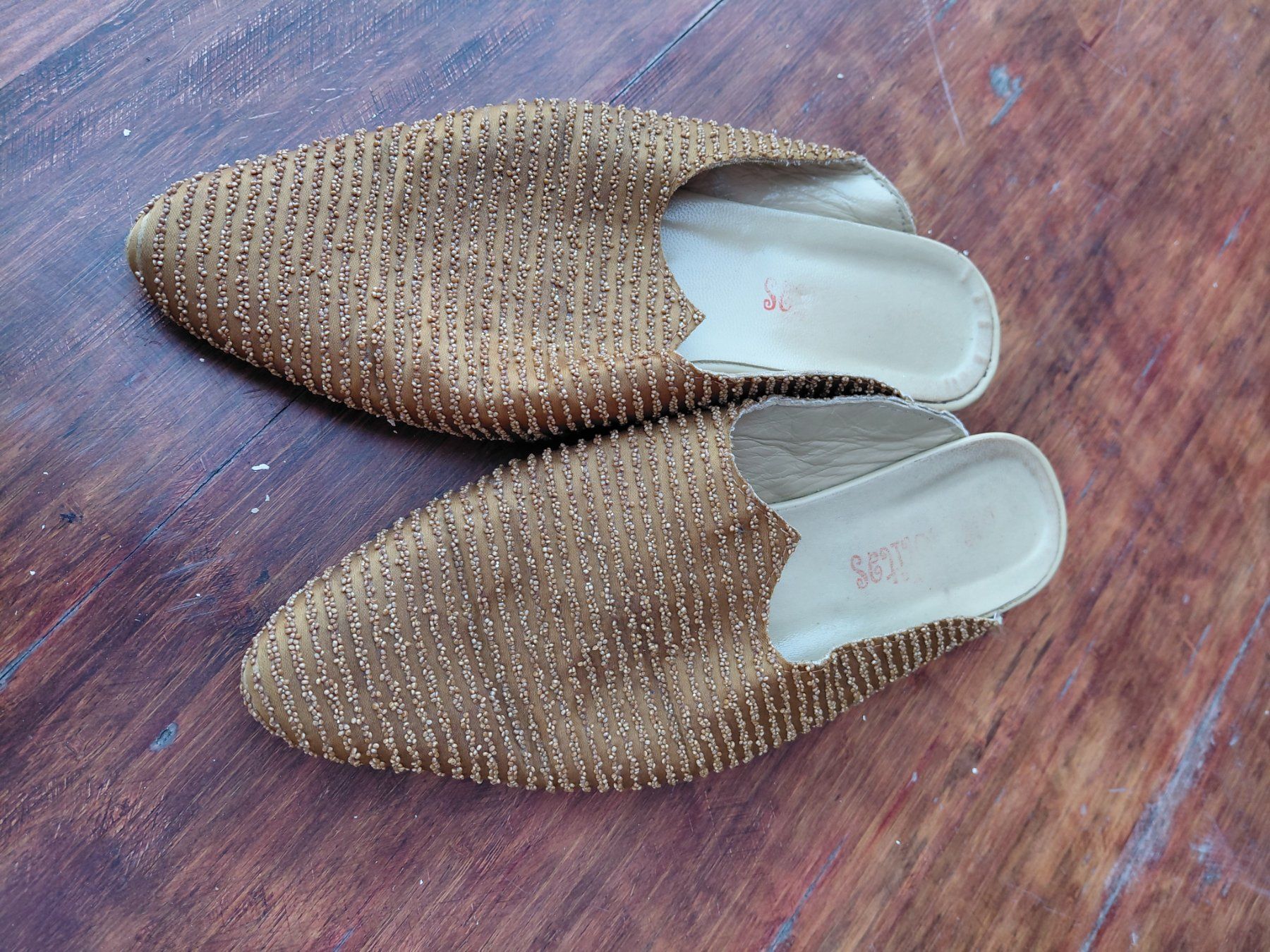 Scarpe da donna: sandales type "Babouche" dorées – Usato da Boussens venduto da mgerma54 1