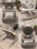Babywalker 2in1 Gehhilfe grau mit abnehmbarem Spielzeug
