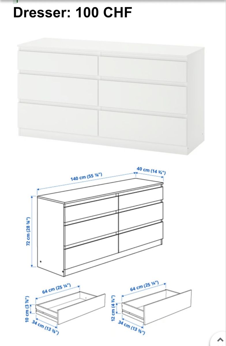 Cassettiere: IKEA Dresser – Nuovo (secondo la descrizione) da Renens VD venduto da mobonn1295 1