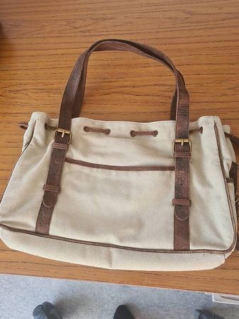 Tasche Stoff & Leder Kombination casual