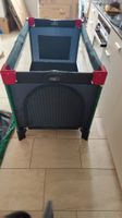Reisebett Bebe Confort blau grün faltbar mit Tasche