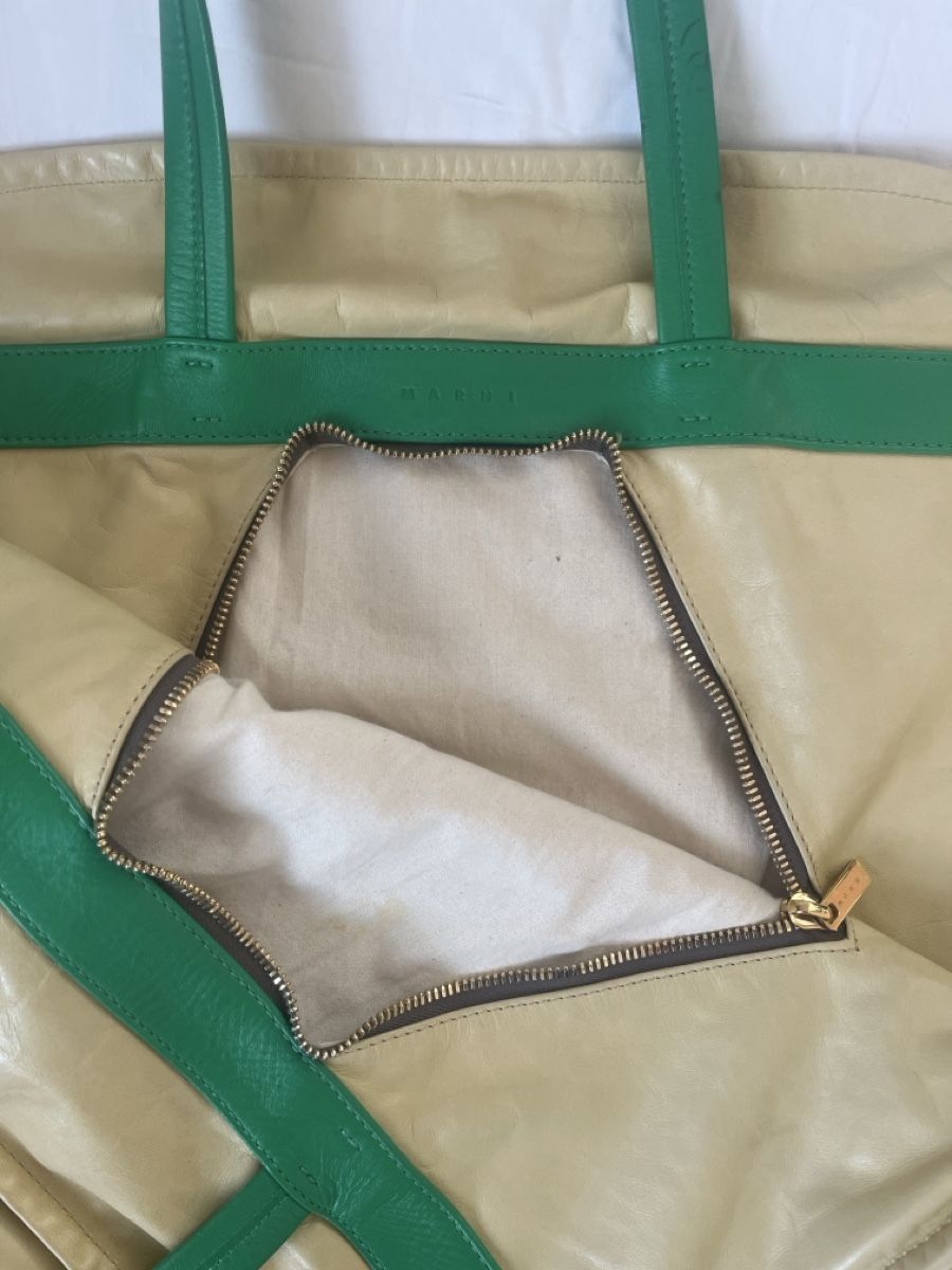 Marni Borse: Marni Tasche Leder Beige Grün – Usato da Küsnacht ZH venduto da joe_v6z5 2