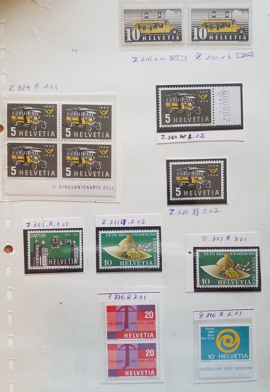 Tous les timbres: Lot von 9 verschiedene Abarten alle postfrisch hoher Kt. – Neuf (Voir description) à Baden par Eggi