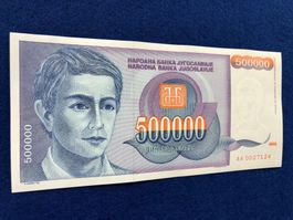 ***Belgrad 1993 - Jugoslawien - 500000 Dinara UNC - rar