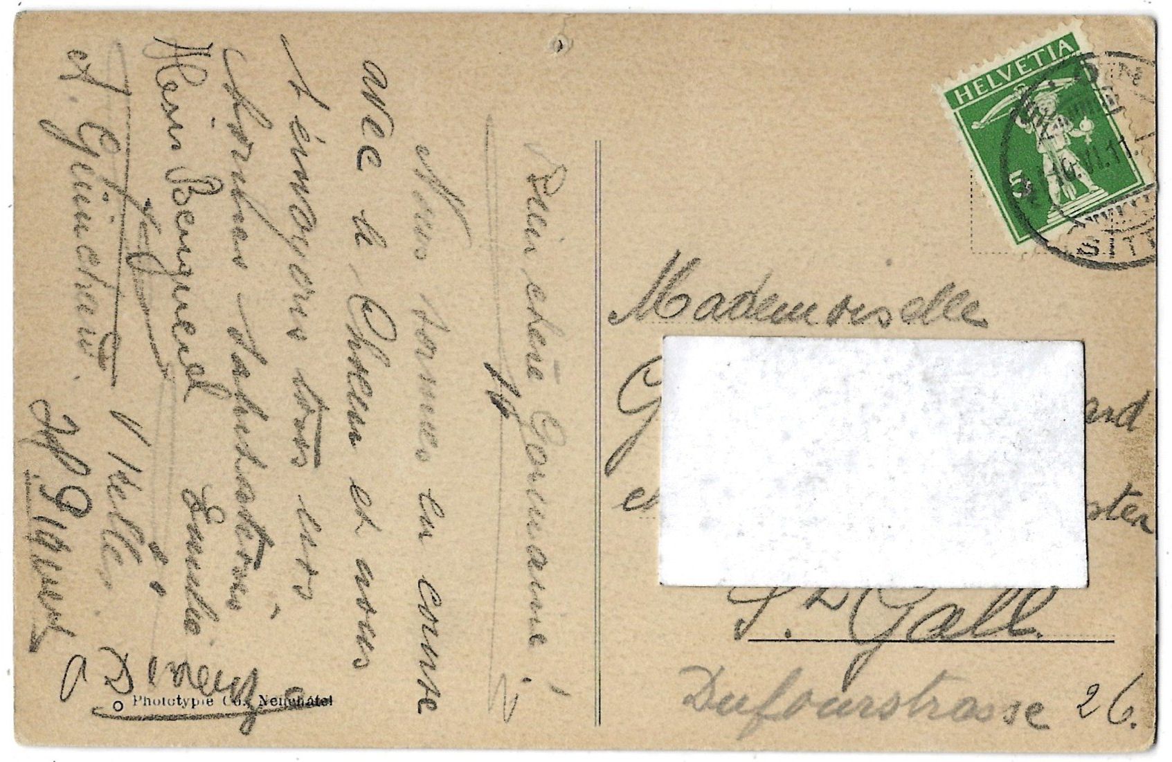 Ansichtskarten: 2808  -  Sion  et  le  Mont  Haut-de-Cry – Gebraucht aus Bütschwil von Jackson1A 1