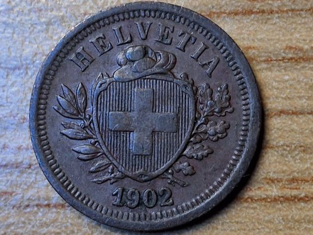 Tutti le monete: 1 Rappen 1902 - SELTEN! – Usato da Münchenstein venduto da purbach1 6