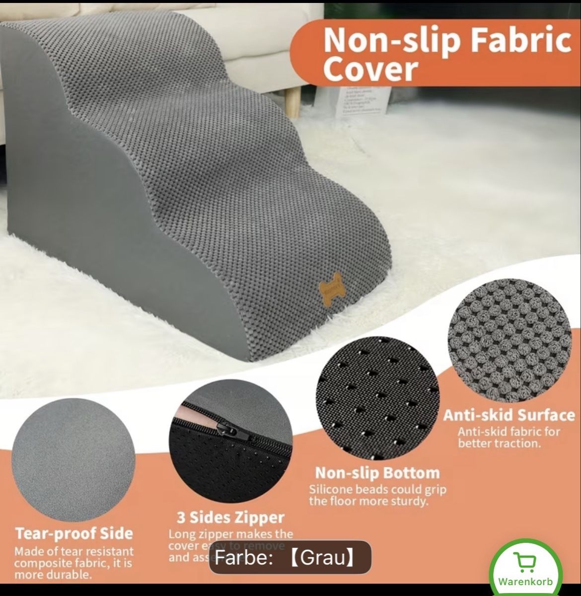 Treppen: Haustiertreppe grau – Gebraucht aus Lengnau AG von Mc66 1