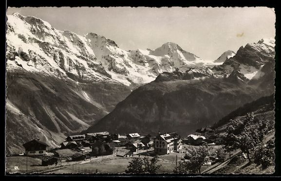 Ansichtskarten: AK Mürren, Panorama des Ortes – Gebraucht aus Berlin von bartko-reher