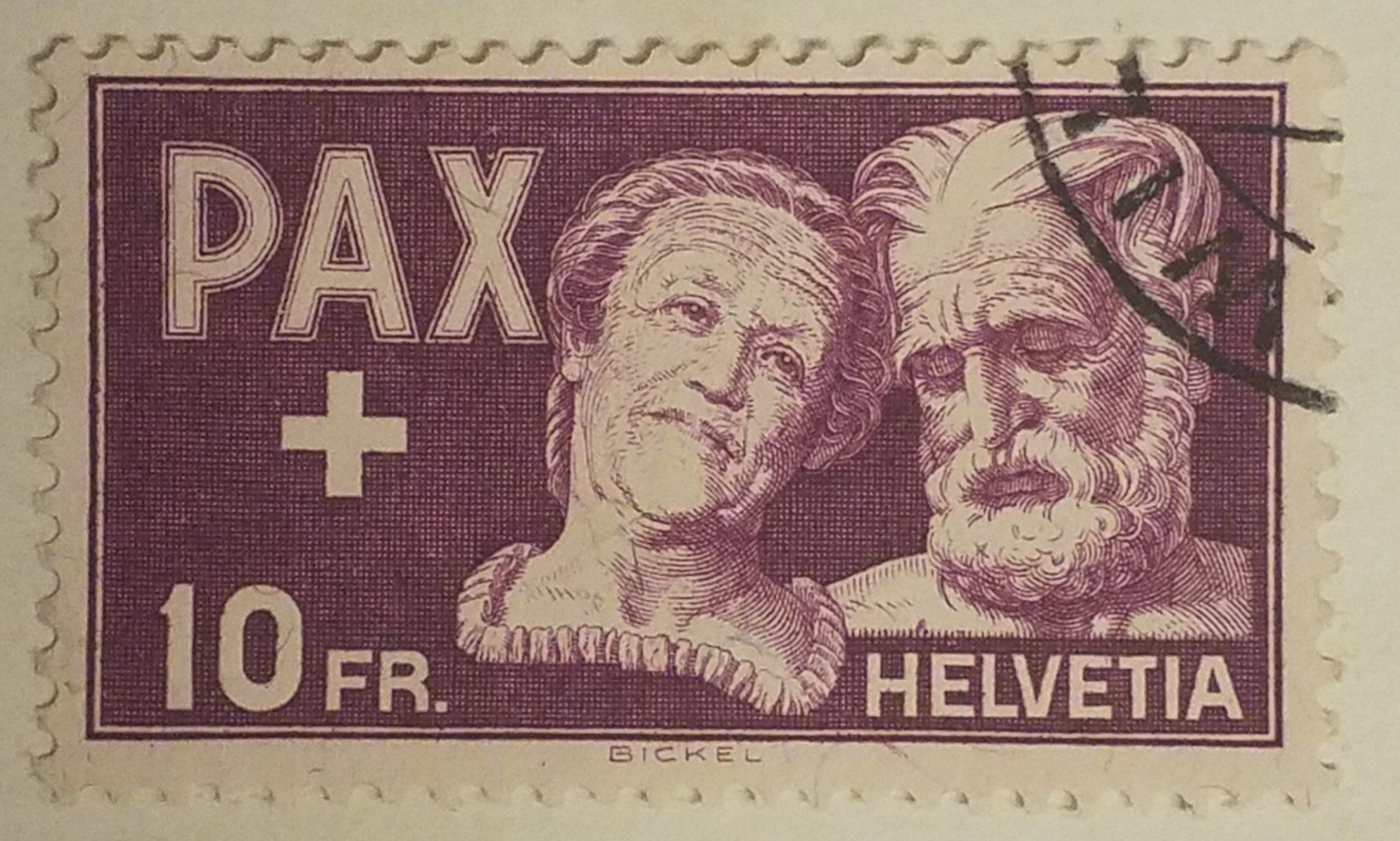 Tutti i francobolli: ST98) 284, PAX Altes Ehepaar, Eckstempel Kt. 90.- – Nuovo (secondo la descrizione) da Baden venduto da Eggi