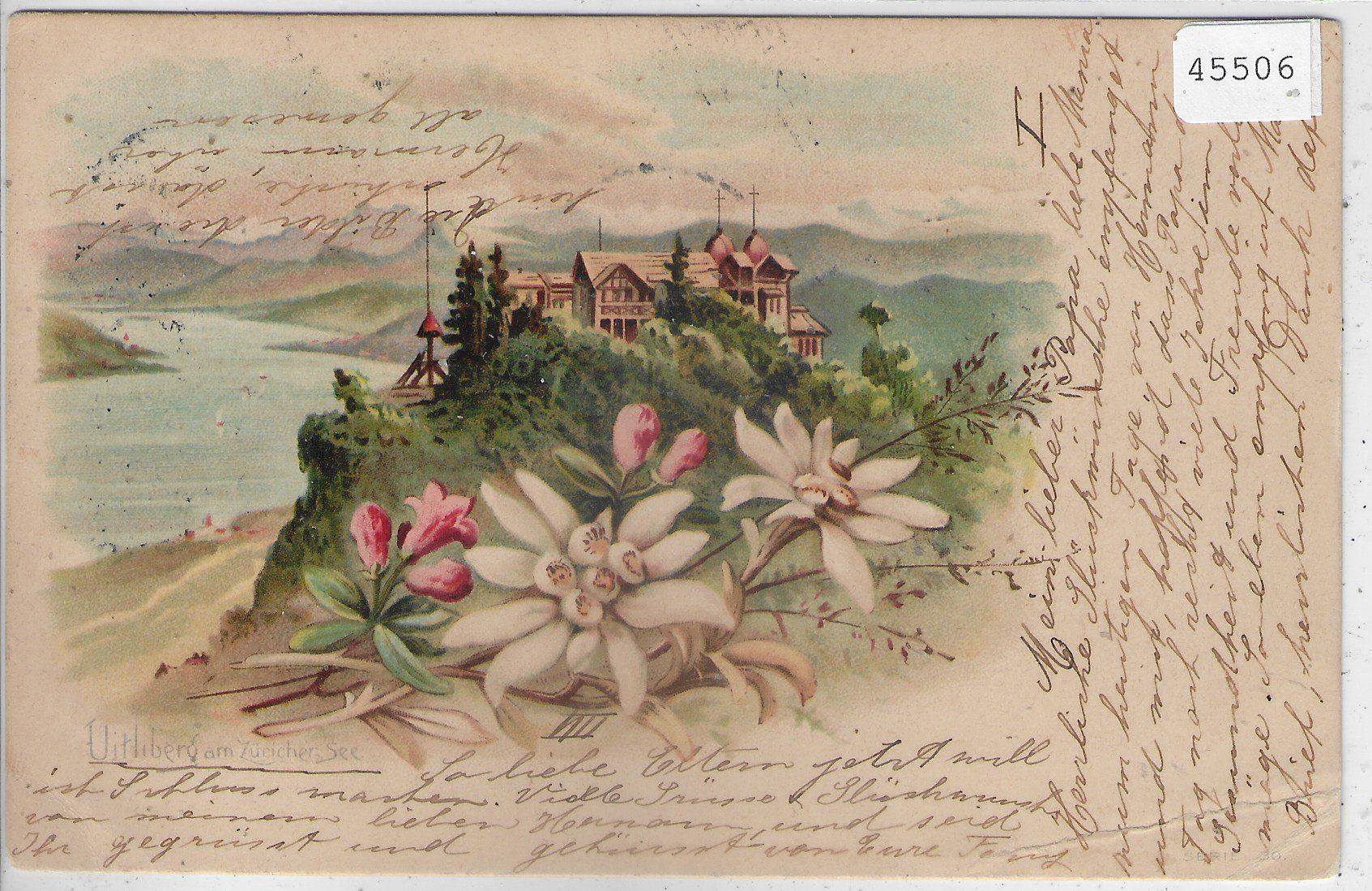 Cartoline postali: Uetliberg am Zürichsee - Litho – Usato da Ettingen venduto da Kartenplanet