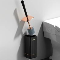 WC-Bürste Silikon schwarz-kupfer, neu