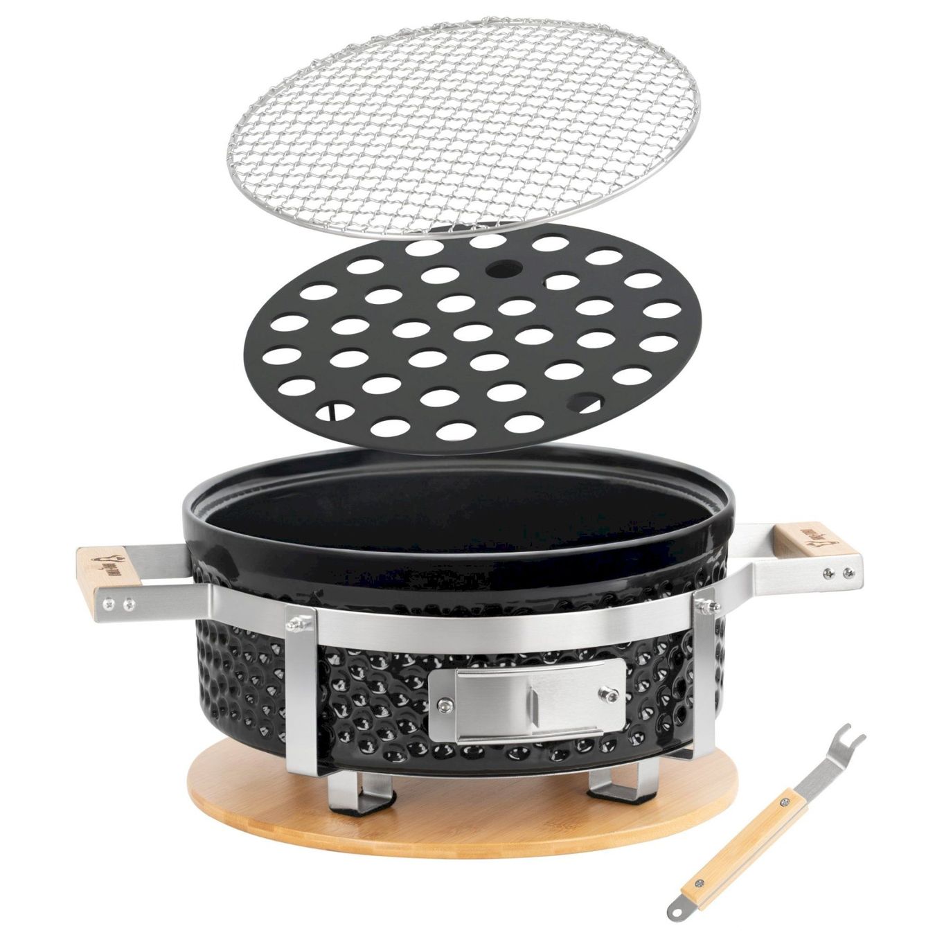 Grills: Keramik Holzkohletischgrill+Grillplatte – Neu und originalverpackt aus Bottighofen von zaap 4