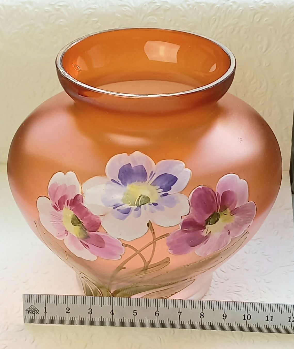 Vase & Récipients: Antike Glasvase mit Blumenmuster  – D'occasion à Buchs AG par Dzirul 7