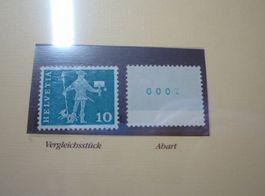 Abart 10Rp Standesläufer1960, Klebestelle Rollenende **