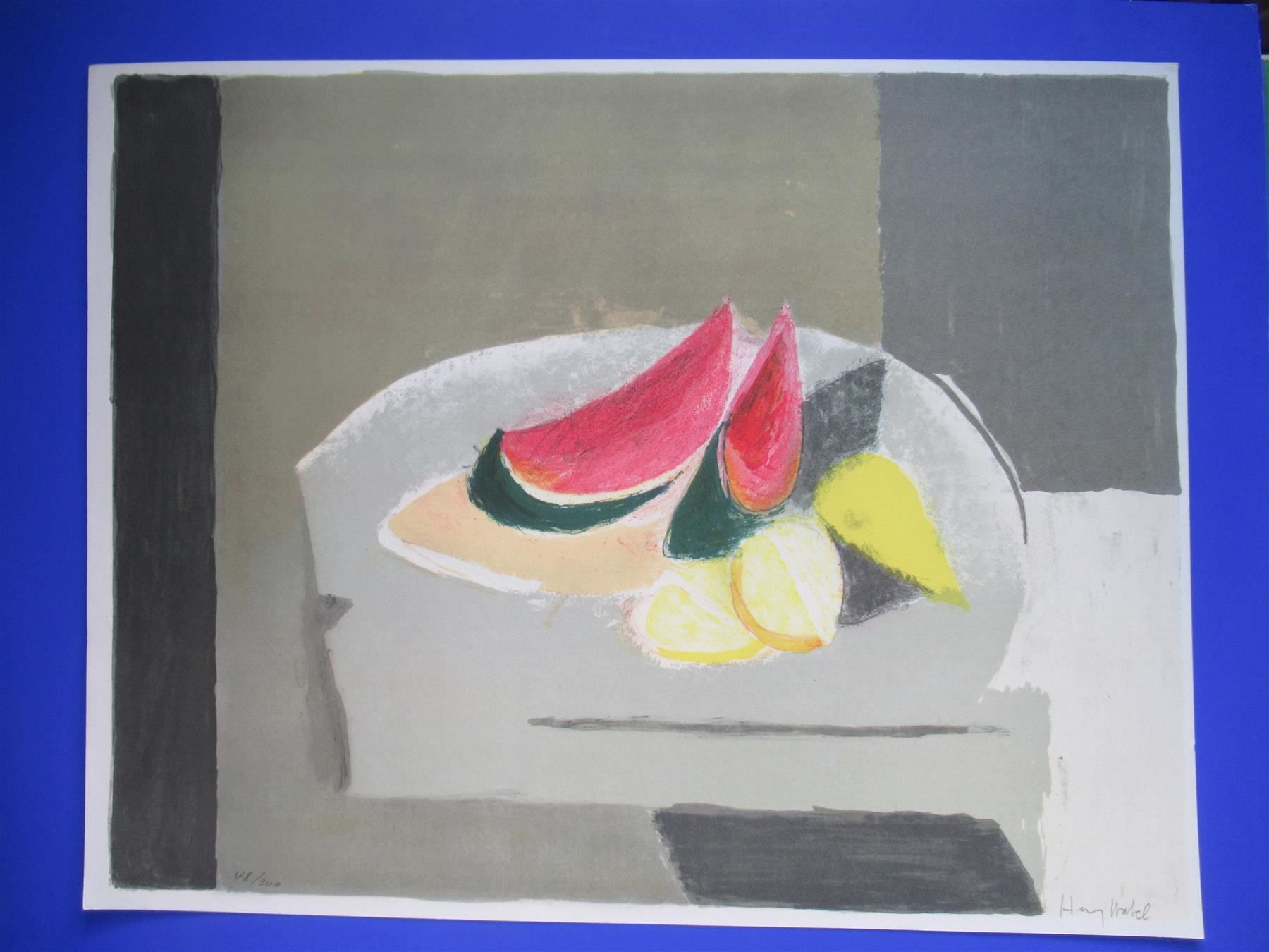Grafiken & Lithographien: Henry WABEL Stillleben mit Melone sign. – Gebraucht aus Adliswil von buch_und_kunst
