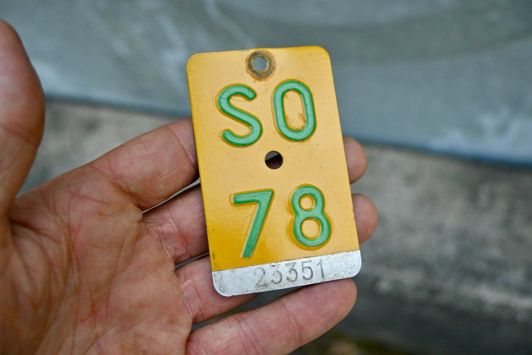 Insegne: Mofanummer SO von 1978 - Solothurn - SO 78 – Usato da Pfaffhausen venduto da mono_rec 2