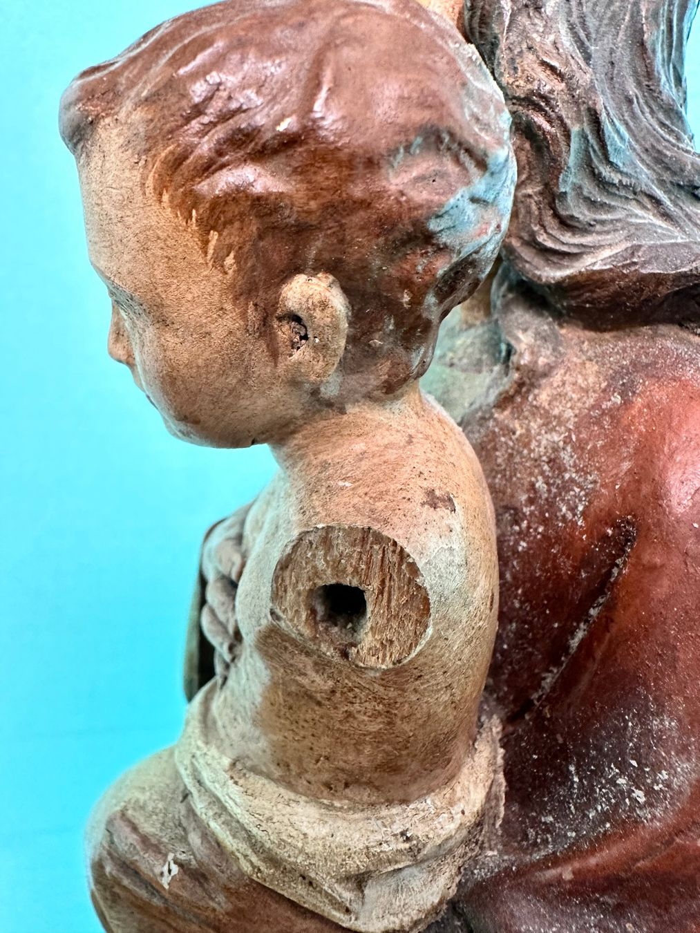 Statuette: Heiliger Josef mit Jesuskind , sehr alt – Usato da Oberohringen venduto da nichtmehrneu 5