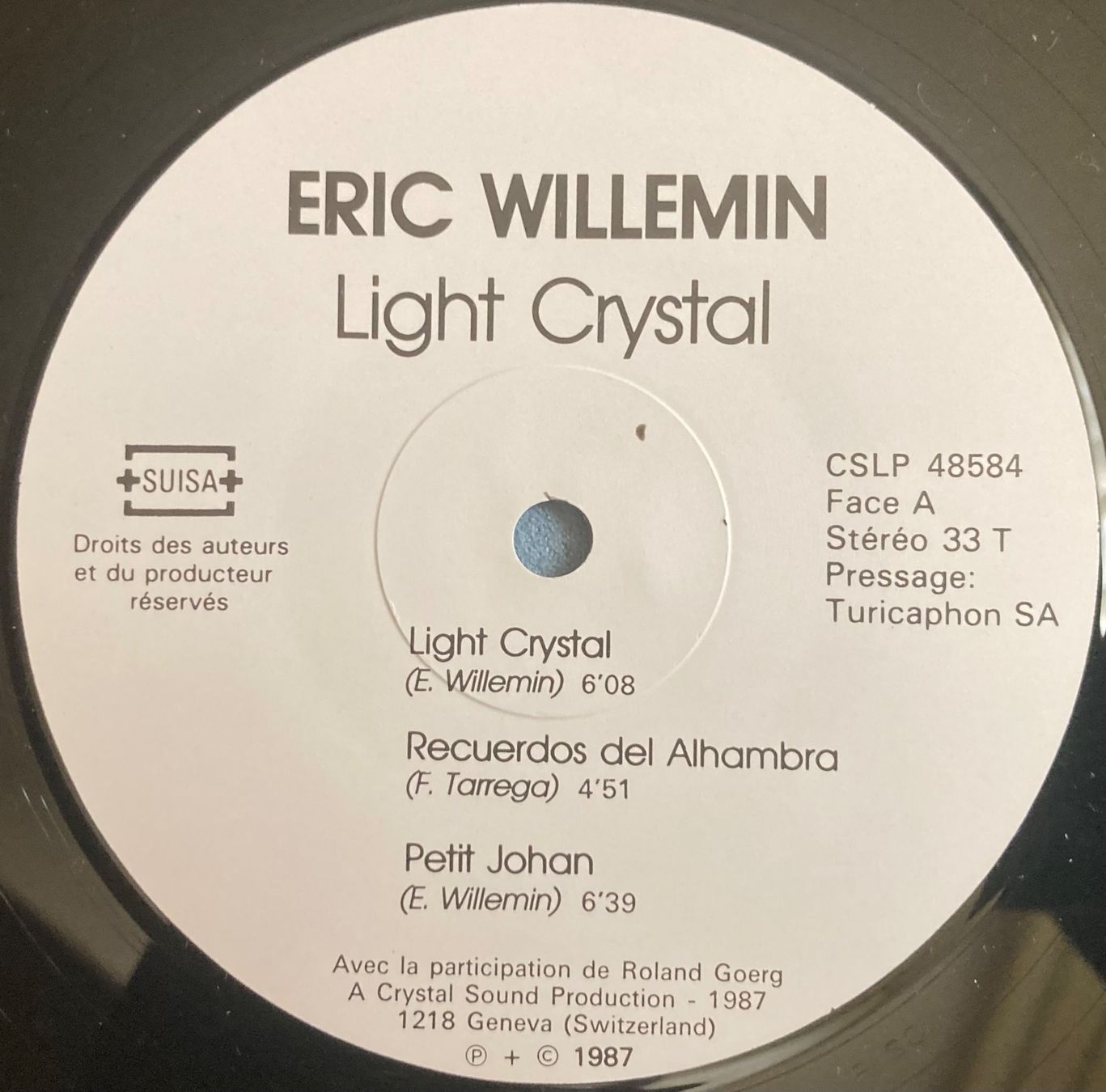 Vinyles: ERIC WILLEMIN - LIGHT CRYSTAL – D'occasion à Poliez-Pittet par Newtown-Records 2