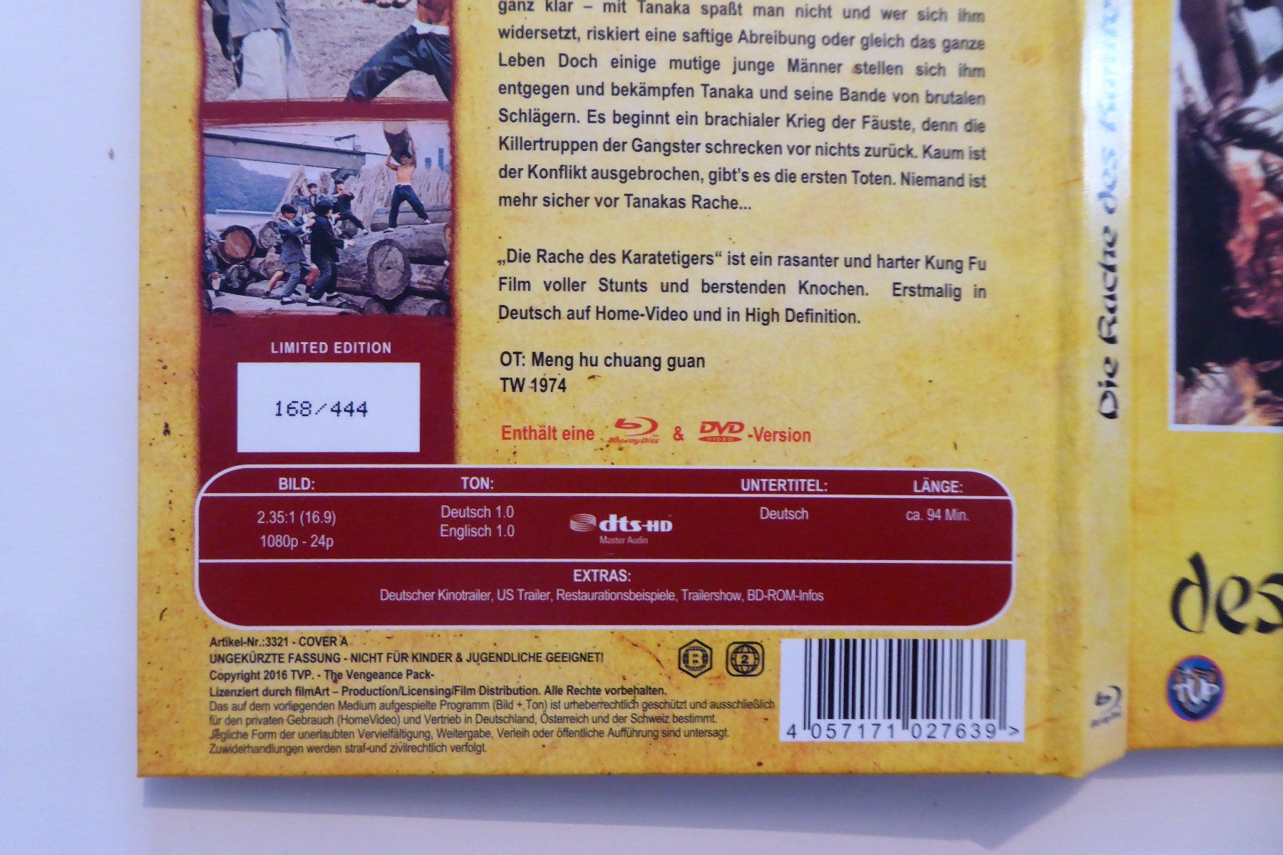 Alle DVDs: Mediabook Die Rache des Karatetigers – Gebraucht aus Allschwil von Summelsarium 2