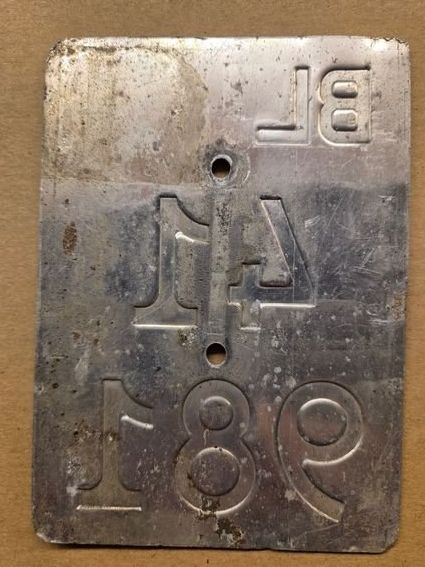 Sachs Schilder: Velonummer BL 1991 gelb Mofanummer Plaque Mofa – Gebraucht aus Schenkon von Uhu007 1