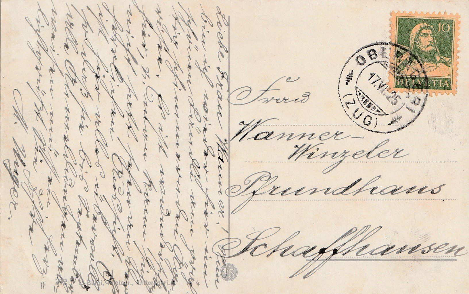 Cartoline postali: AK - Aegerisee - gel. 17.7.1925 – Usato da Fribourg venduto da schnalla92 1