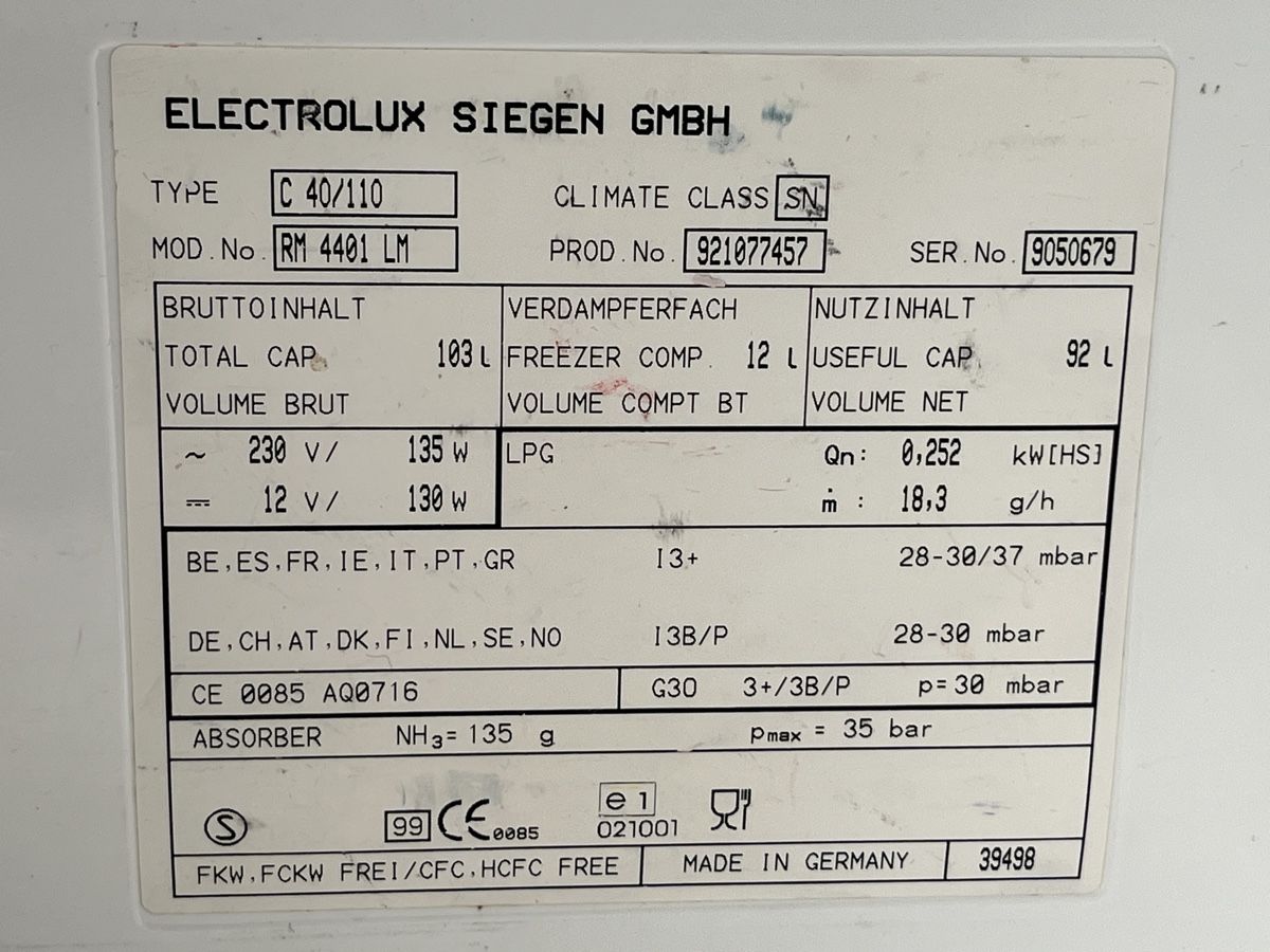 Electrolux Réfrigérateurs: Wohnmobil Kühlschrank – Défectueux à Winznau par BleuAir 3