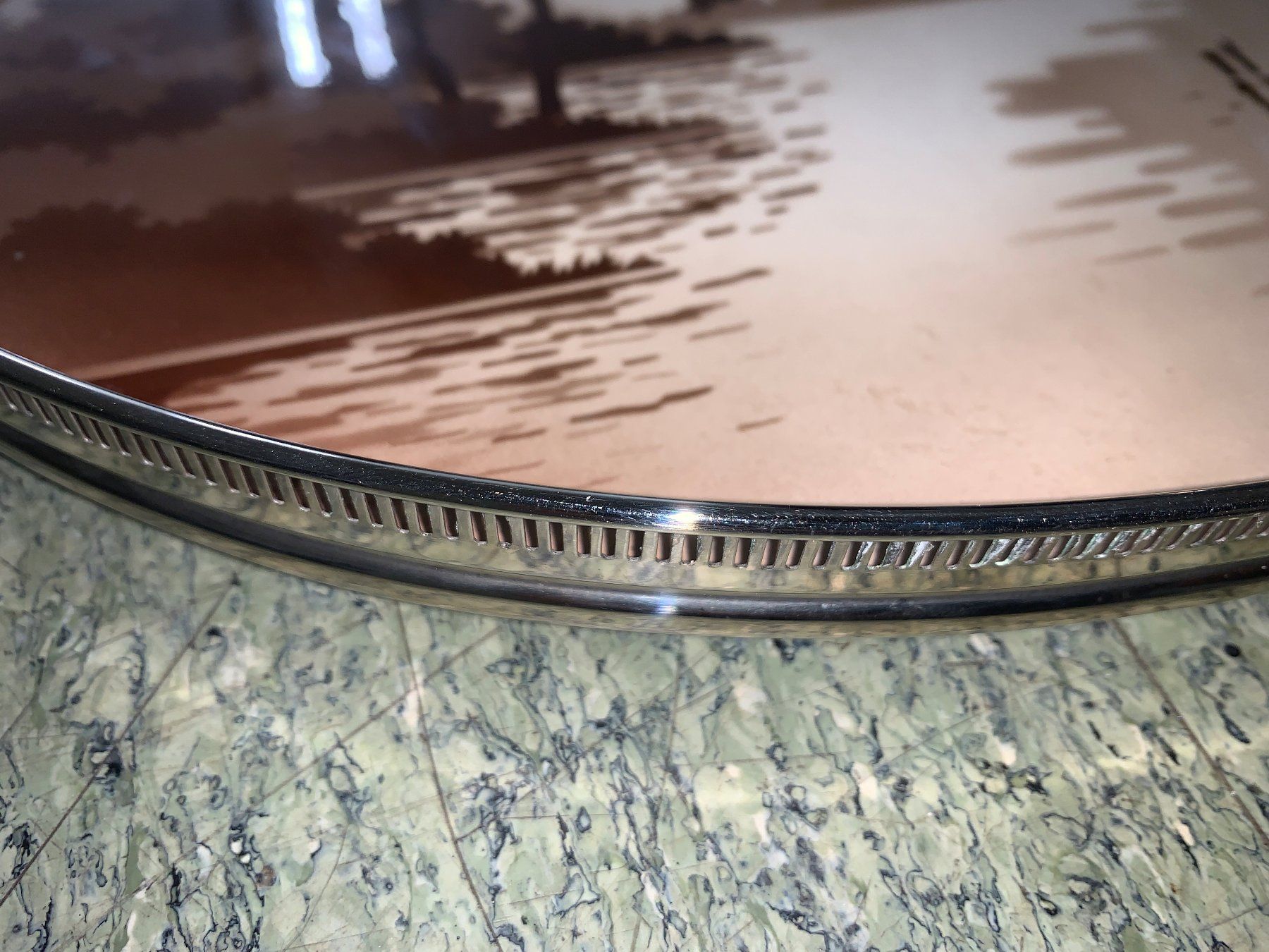 Servierplatten: Serviertablett Art Deco Jugendstil schwer versilbert – Gebraucht aus Rickenbach SZ von Frickler 1