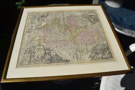 Kupferstich Matthäus Seutter Helvetis 1730 300 Jahr Alt