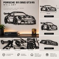 Porsche 911 (992) GT3 RS – 3D Wall Art