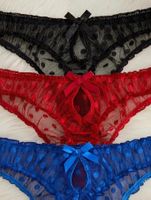 3 x String-Tangas-Unterwäsche-Spitzen- Grösse M