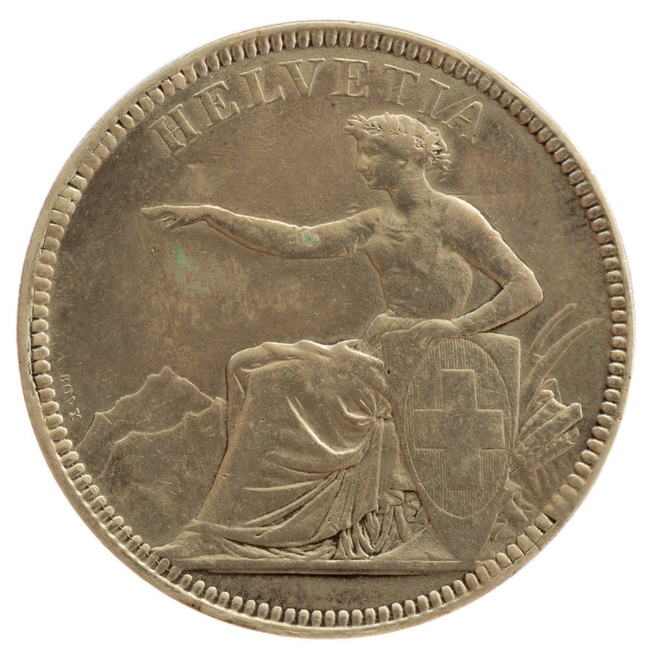 Alle Münzen: Schweiz / Suisse - 5 Franken - 1874 - B. – Gebraucht aus Rotkreuz von Swiss-Coins 1