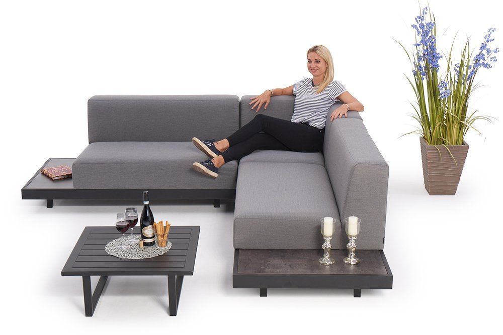 Divani: Gartenmöbel - Garten Lounge - Sunbrella Stoff grau – Nuovo e nell'imballaggio originale da Bern venduto da rattan-lounge 1