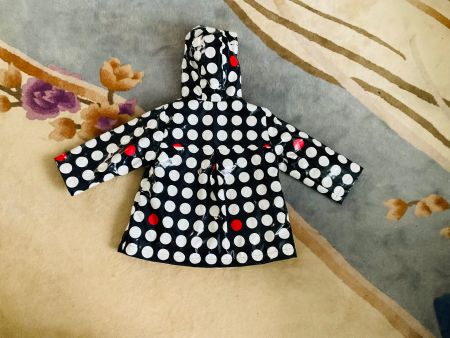 Manteau de pluie doublé à pois JACADI neuf, t. 92 (2 ans)