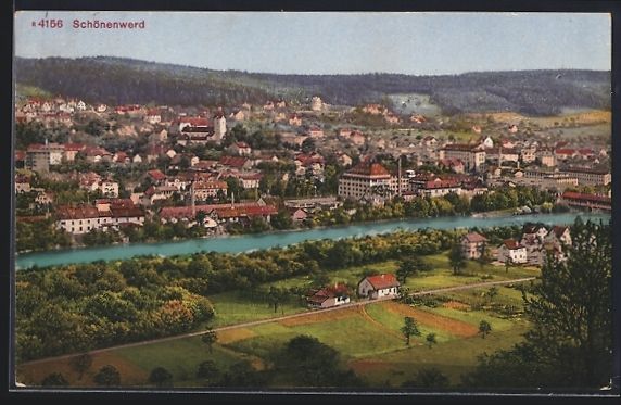Cartes postales: Schönenwerd, Ortsansicht mit Fluss aus  – D'occasion à Berlin par bartko-reher