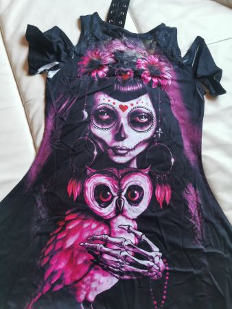 Shirt Muerte Owl *NEU* S / M Darksideclothing