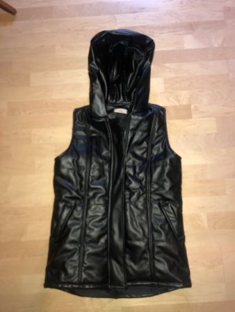 Weste Übergang Kapuze schwarz
