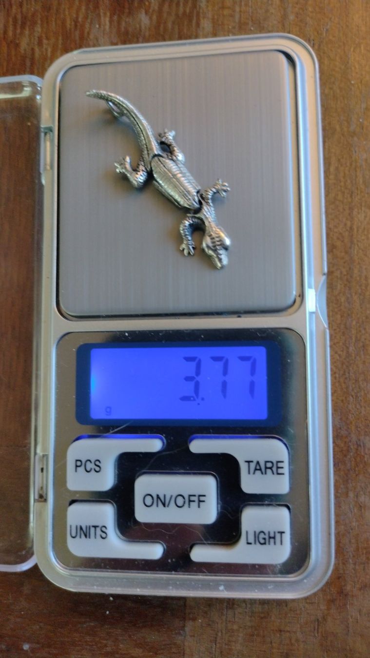 Ciondoli: Silber Gekko Eidechse Anhänger, 925 Sterling Fein Silber – Usato da Baden venduto da TellsKuchenhaus 6