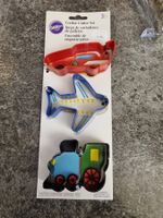 Wilton Ausstecher Flugzeug Auto Zug Set neu