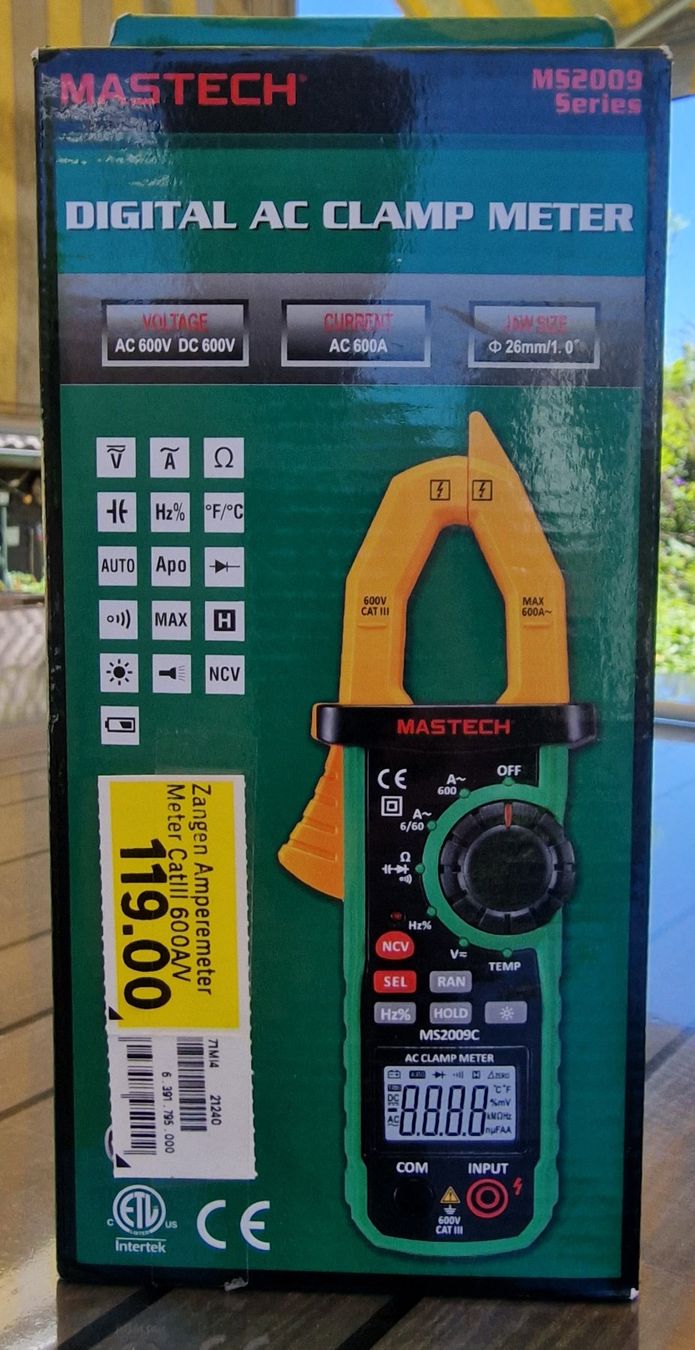 Misurare: Zangenmultimeter MASTECH MS2009A – Nuovo e nell'imballaggio originale da Stein am Rhein venduto da Sab1 2