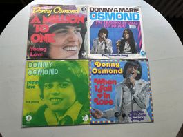 DONNY OSMOND MARIE OSMONDS grosse Single Sammlung Kult 7"