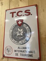 Emaille-Schild T.C.S. Touring Club Schweiz, Vintage