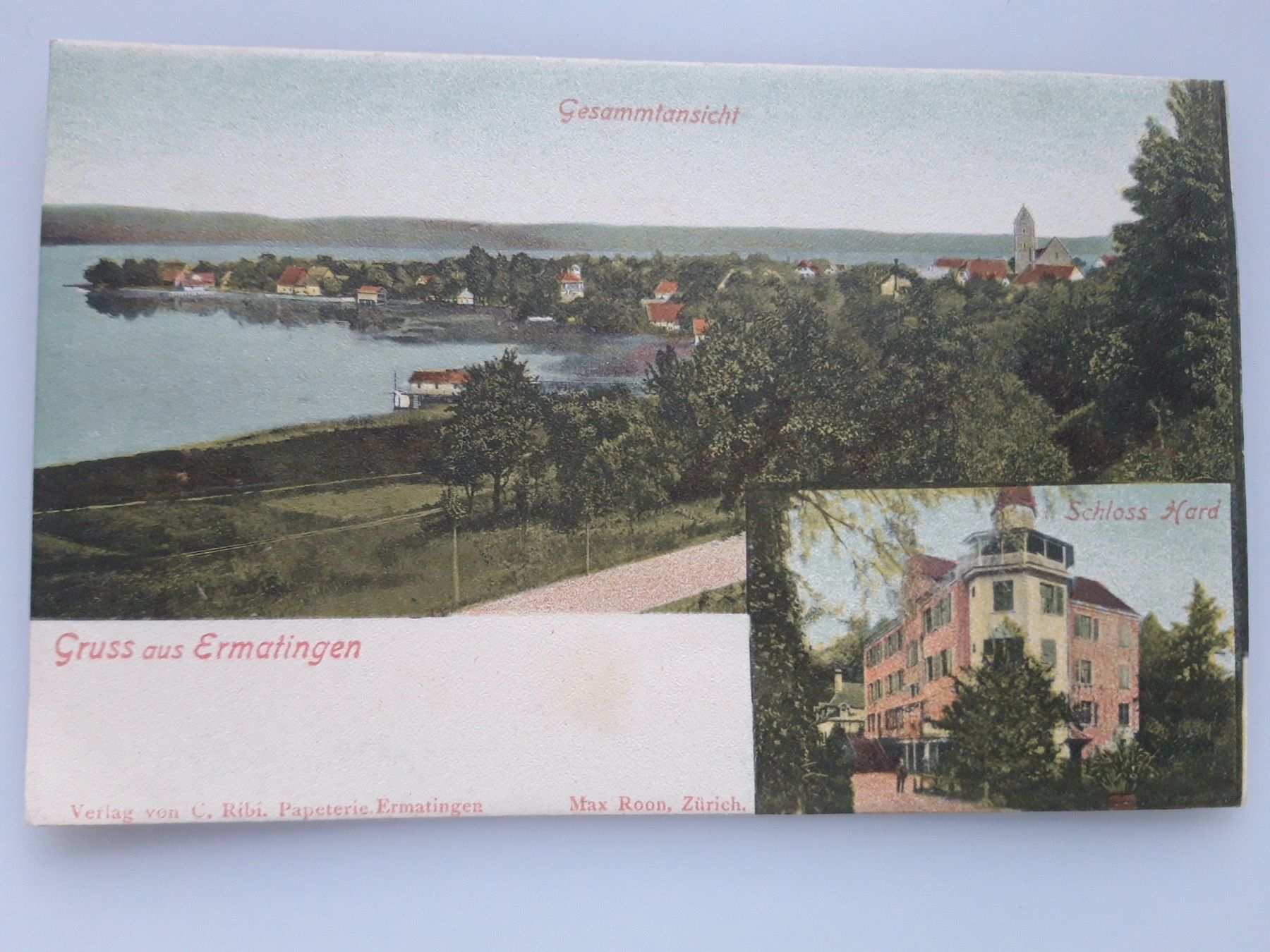 Cartoline postali: Gruss aus Ermatingen, Schloss Hard – Usato da Sargans venduto da nicsam1815