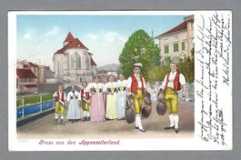 1902, GRUSS AUS DEM APPENZELLERLAND, TRACHTEN