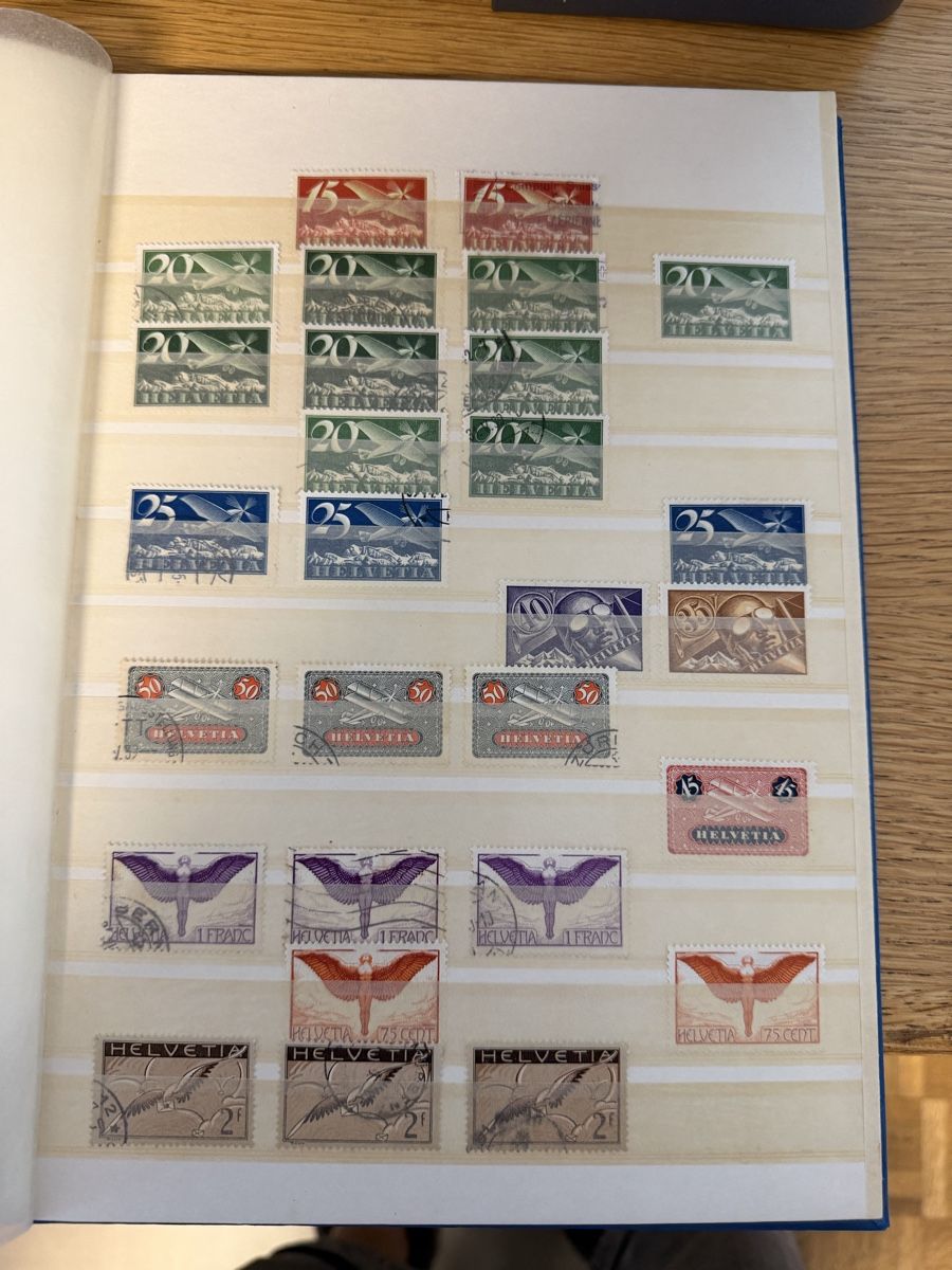 Alle Briefmarken: Album mit Flugpost Sammlung Schweiz – Gebraucht aus Murgenthal von Tina_4055