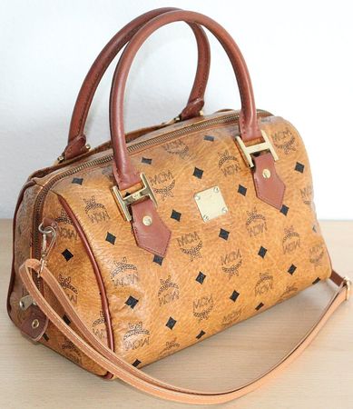 MCM Speedy Boston 25 Heritage Cognac Canvas.