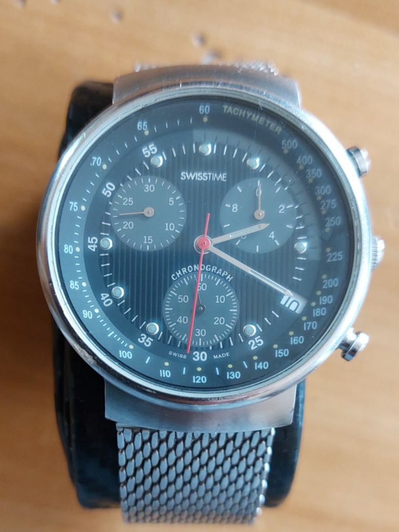Swiss Orologi: Swiss Time Chronograph Vintage – Usato da Oberdiessbach venduto da wasserfreak 3