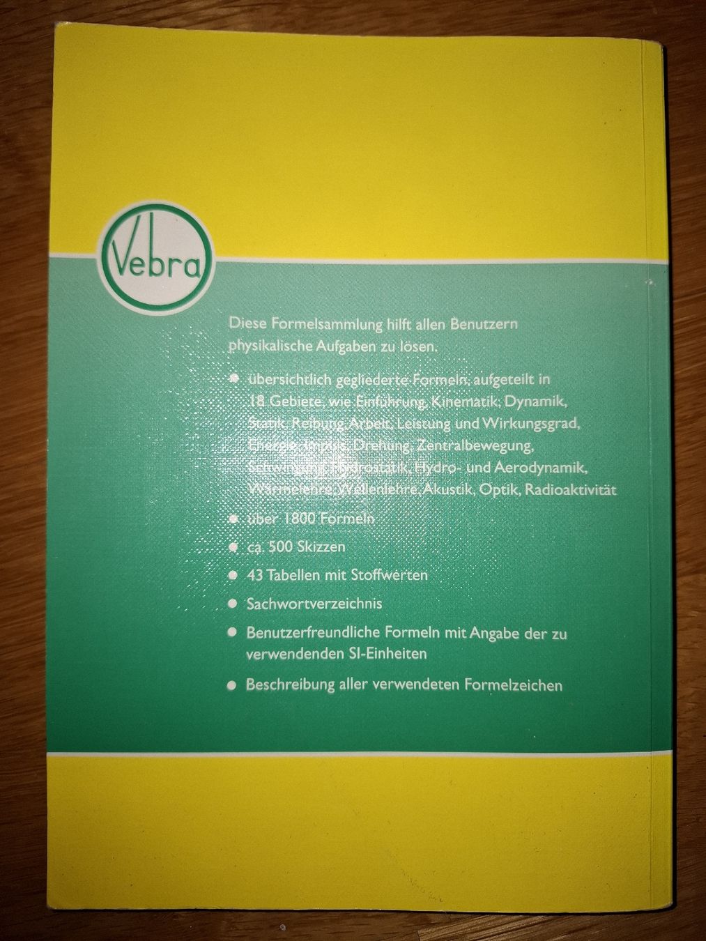 Bücher: Formelsammlung Physik Bruno Benedetti, 3. Auflage. – Gebraucht aus Winterthur von MaaKath 1