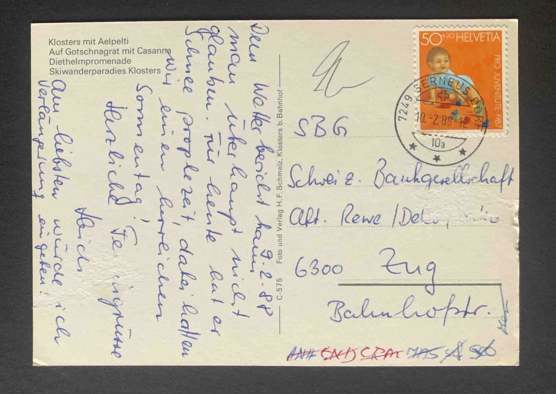 Cartoline postali: AK Klosters Mehrbildkarte Winter – Usato da Goldau venduto da artelier1 1